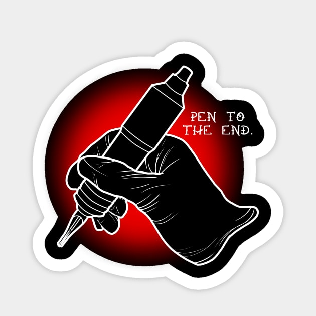 Pen to the end Sticker by justingrinter